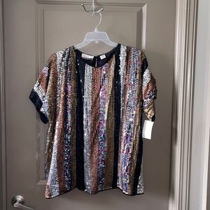 Womens Sequence Dress Shirt